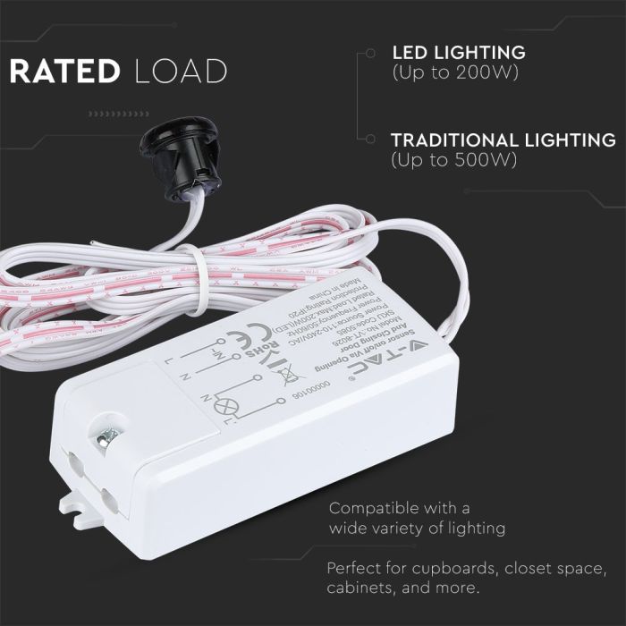 V-TAC Detector de movimiento para puertas - IP20 - Blanco-extra-5.webp