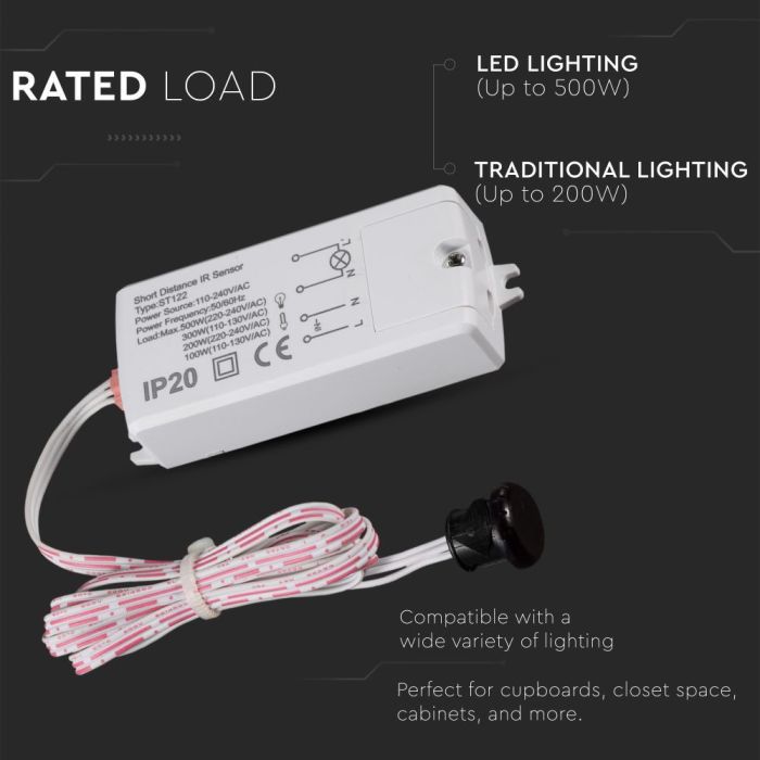 V-TAC Sensor de movimiento gestual de la mano - IP20 - Blanco-extra-3.webp