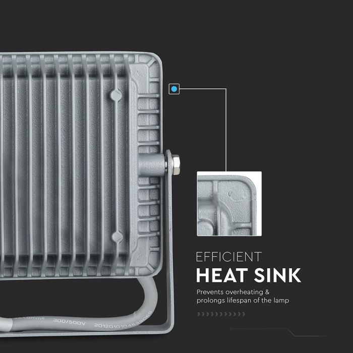 Proyector LED V-TAC - Samsung - Impermeable IP65 - Gris - 30W - 2400 Lúmenes - 3000K-extra-7.webp