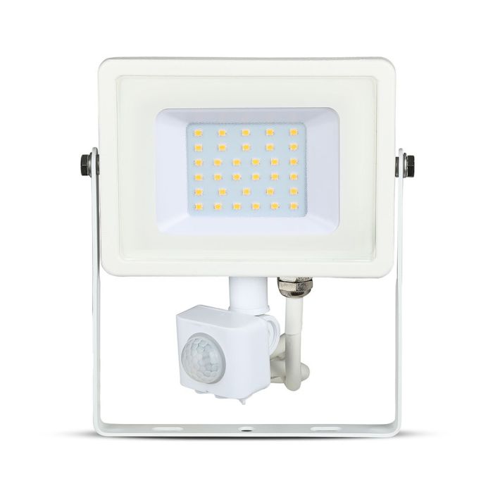 Proyector LED giratorio V-TAC - Samsung - Sensor PIR - Impermeable IP65 - Blanco - 30W - 2400 Lúmenes - 6400K-extra-3.webp