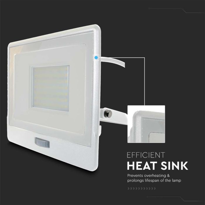 Proyector LED V-TAC - Samsung - Sensor PIR - Impermeable IP65 - Blanco - 50W - 4000 Lúmenes - 4000K-extra-7.webp