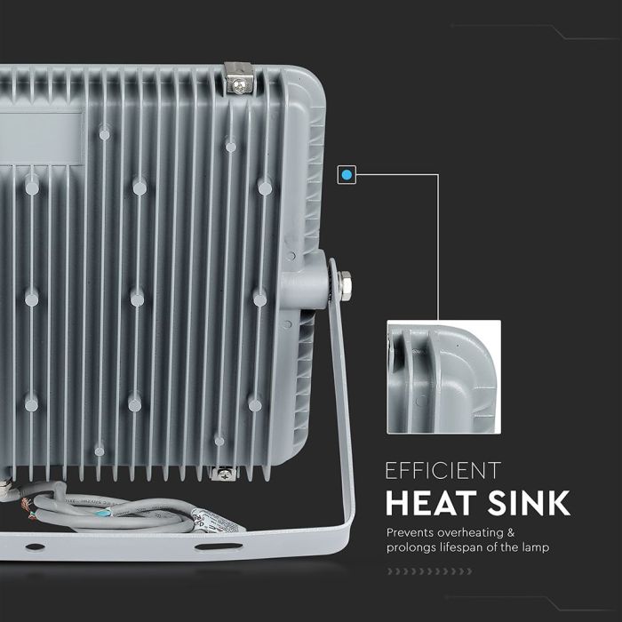 Proyector LED V-TAC - Samsung - 115lm/w - Impermeable IP65 - Gris - 200W - 23000 Lúmenes - 4000K-extra-6.webp