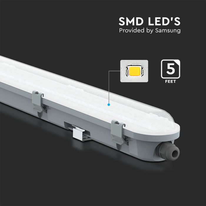 Pantalla Estanca LED - Milky Cover Series - Samsung - IP65 - 48W - 5760 Lumens - 4000K - 150CM-extra-1.webp