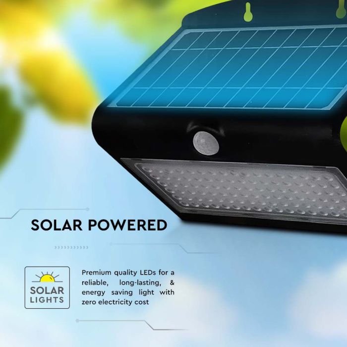 Aplique Solar V-TAC - IP65 Impermeable - Negro - 8W - 850 Lumens - 4000K - Pack de 4-extra-7.webp