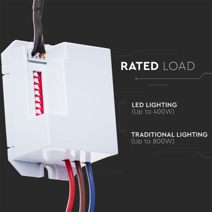 Sensor de movimiento por infrarrojos V-TAC - Impermeable IP65 - Blanco-extra-4.webp