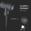 V-TAC Exterior - Luces de Espiga para Jardín - IP65 Impermeable - Gris - 12W - 875 Lumens - 3000K-extra-8.webp