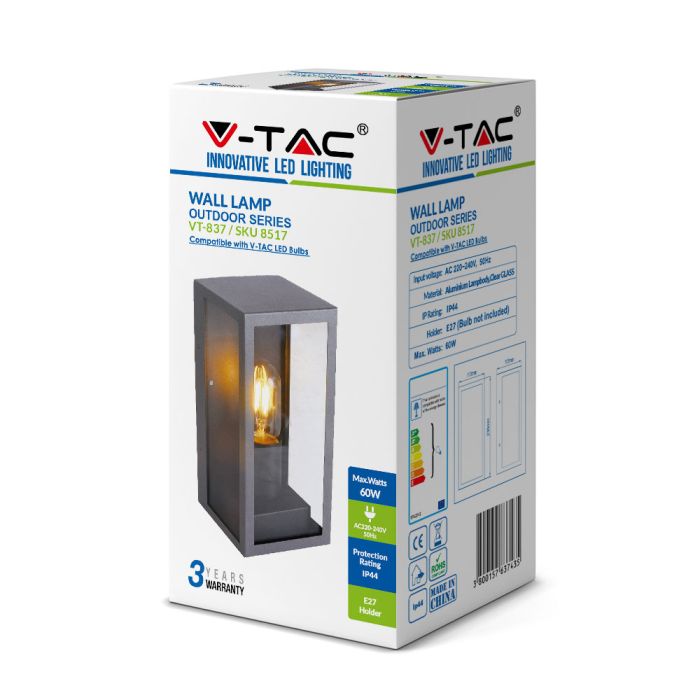 V-TAC Aplique Exterior - IP44 - Negro Mate-extra-5.webp