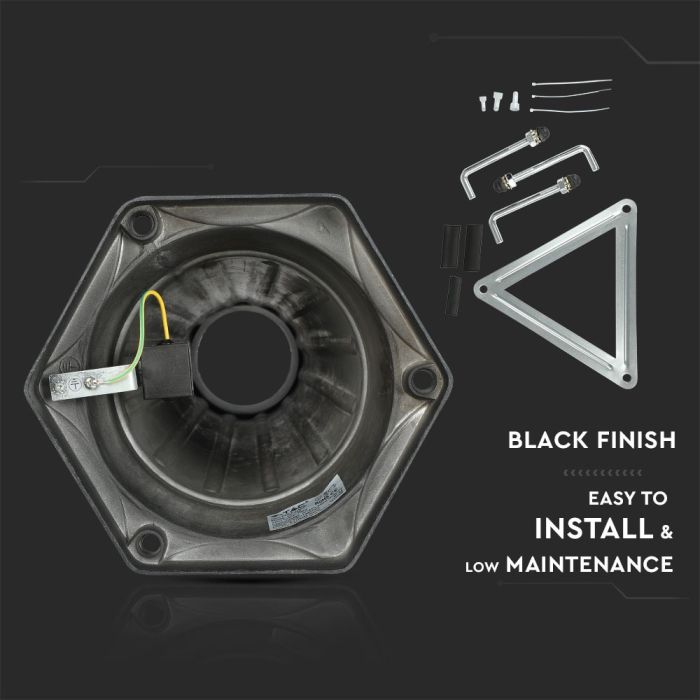 V-TAC Iluminación exterior - Lámpara de poste - Soporte E27 - IP44 - Negro-extra-6.webp