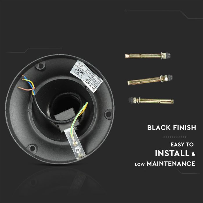 V-TAC Iluminación exterior - Lámpara de poste - Soporte E27 - IP44 - Negro-extra-6.webp