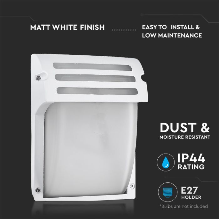 V-TAC Aplique Exterior - IP44 - Blanco Mate-extra-1.webp