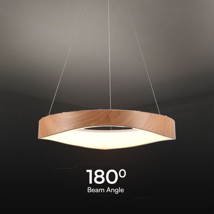 V-TAC Lámpara de techo de diseño - IP20 - Madera + Blanco - 25W- 2800 Lumens - 3000K-extra-4.webp