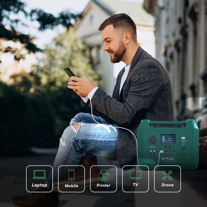 V-TAC Batería Portátil - Verde - 600W-extra-12.webp