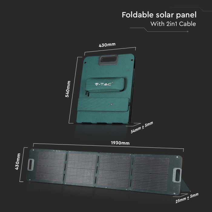 Paneles Solares Plegables V-TAC - IP67 Impermeable - 120x2W-extra-2.webp