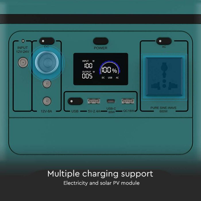 V-TAC Batería Portátil - Verde - 600W-extra-8.webp