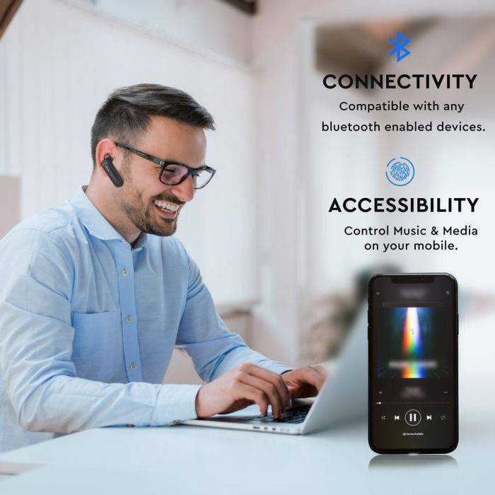 Auricular Bluetooth inalámbrico V-TAC - 70mAh - Negro-extra-2.webp