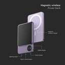 V-TAC Batería externa magnética inalámbrica - 5000mAh - Morado-extra-3.webp