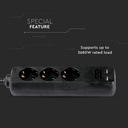 Adaptadores y tomas V-TAC - 3 vías - Toma de extensión USB - IP20 - Negro - Cable de 1,5 m-extra-7.webp