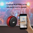 V-TAC Altavoz Bluetooth - Clip - Rojo - 4W - 800mAh-extra-5.webp
