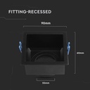 Foco LED V-TAC - Empotrable - GU10 - IP20 - Negro-extra-3.webp