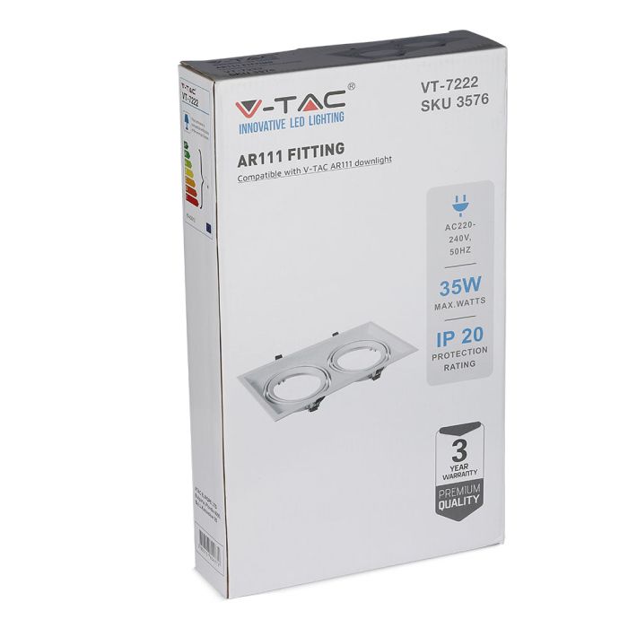 V-TAC LED Aro - Accesorios AR111 - IP20 - Blanco-extra-10.webp