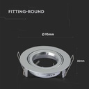 V-TAC LED Aro redondo - Empotrable - GU10 - IP20 - Gris Metálico-extra-2.webp