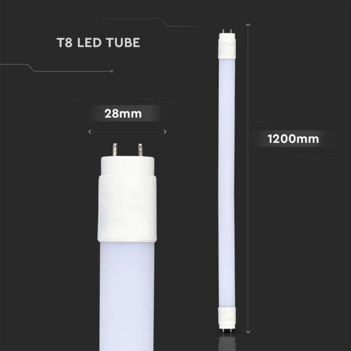 V-TAC Tubo LED T8 - IP20 - Blanco - 18W - 1850 Lumens - 6500K - 120CM-extra-2.webp