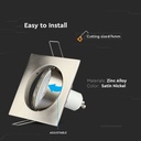 V-TAC LED Aro cuadrado - Empotrable - GU10 - IP20 - Níquel satinado-extra-4.webp