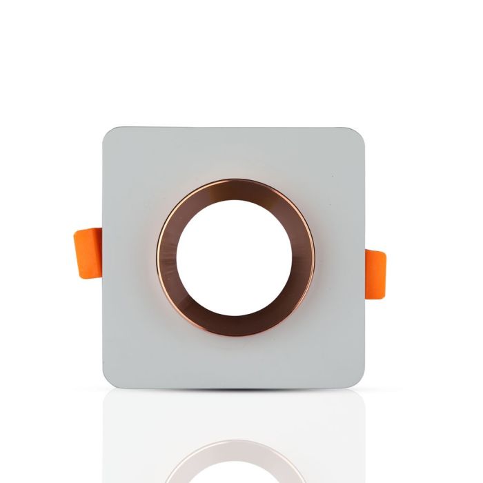 V-TAC LED Aro de yeso - Empotrable - GU10 - IP20 - Gris + Oro rosa mate-extra-5.webp