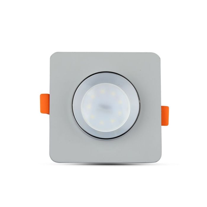 V-TAC LED Aro de yeso / hormigón cuadrado - Empotrable - GU10 - IP20 - Gris + Cromo-extra-5.webp