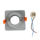 V-TAC LED Aro de yeso / hormigón cuadrado - Empotrable - GU10 - IP20 - Gris + Cromo-extra-7.webp