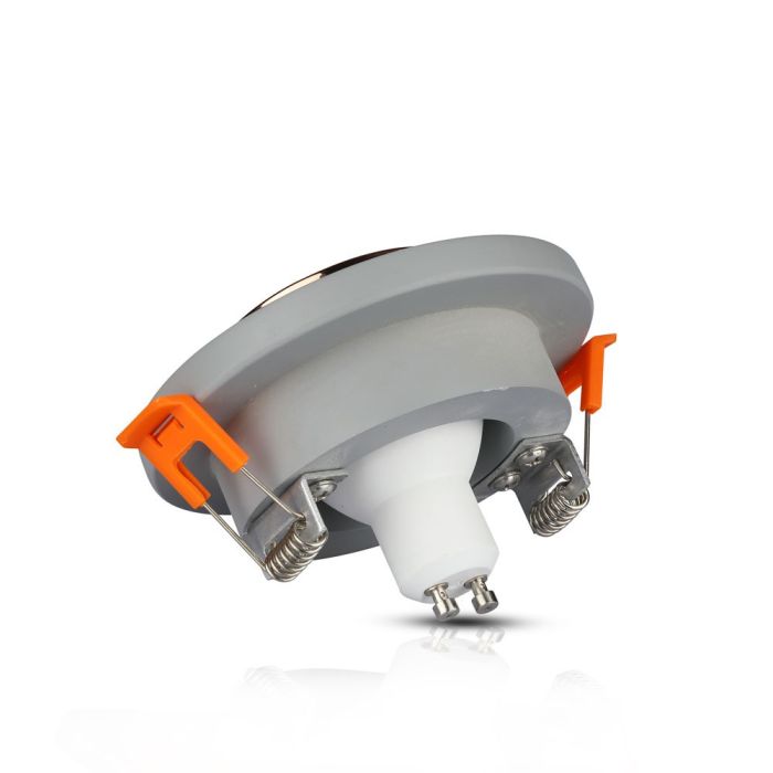 V-TAC LED Aro de yeso / hormigón redondo - Empotrable - GU10 - IP20 - Gris + Oro rosa mate-extra-6.webp