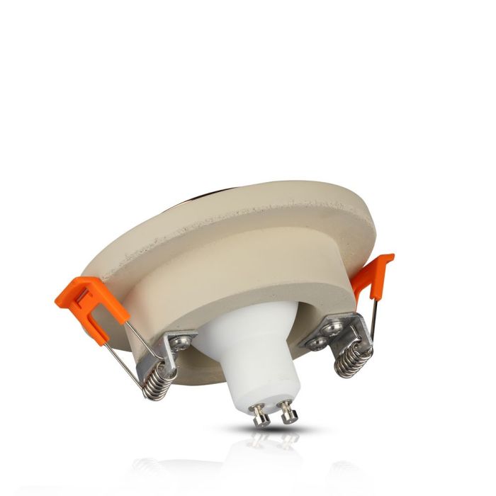 V-TAC LED Aro de yeso / hormigón redondo - Empotrable - GU10 - IP20 - Off White + Matt Rose Gold-extra-6.webp