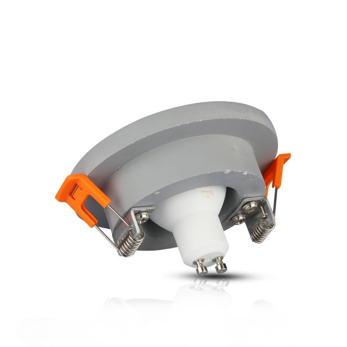 V-TAC LED Aro de yeso / hormigón redondo - Empotrable - GU10 - IP20 - Gris + Cromo-extra-6.webp