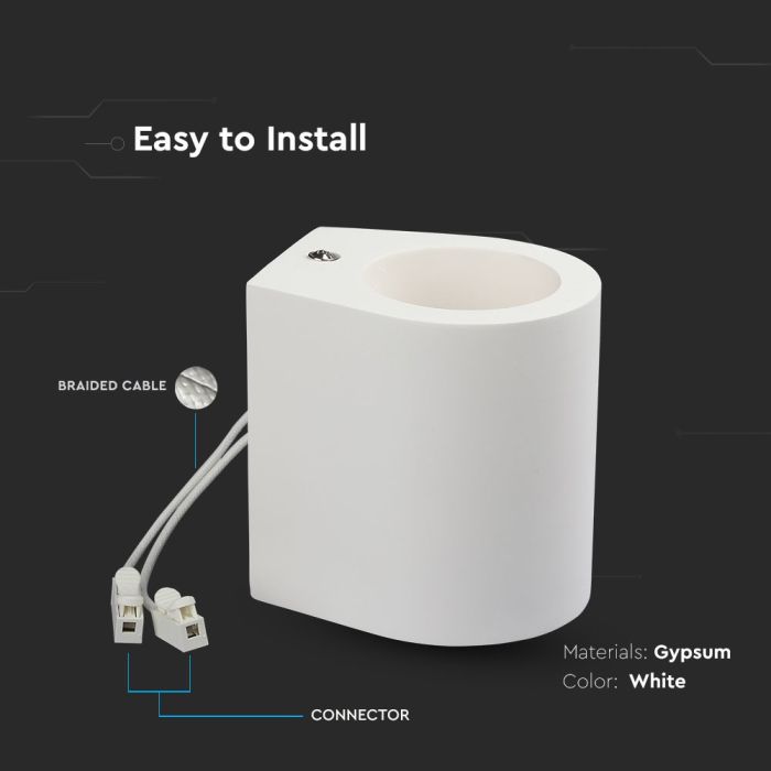 V-TAC LED Aro redondo - Accesorios de superficie G9 - IP20 - Blanco-extra-4.webp