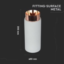 V-TAC Aro de yeso / hormigón LED - Accesorios de superficie - GU10 - IP20 - Gris + Oro rosa mate-extra-3.webp