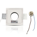V-TAC Aro de yeso cuadrado LED - Empotrable - GU10 - IP20 - Blanco + Cromo-extra-9.webp