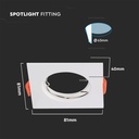 V-TAC Aro cuadrado LED - Empotrable - GU10 - IP20 - Blanco-extra-2.webp