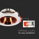 V-TAC LED Aro redondo - Empotrable - GU10 - IP20 - Blanco + Oro Rosa-extra-4.webp