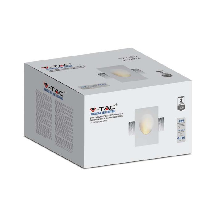 Foco LED V-TAC - Empotrable - GU10 - IP20 - Blanco-extra-4.webp
