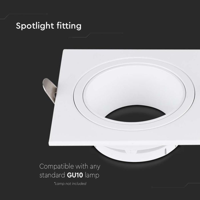 Foco LED V-TAC - Empotrable - GU10 - IP20 - Blanco-extra-4.webp