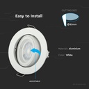 Aro redondo LED V-TAC - Empotrable - GU10 - IP20 - Blanco-extra-7.webp