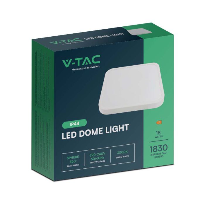 V-TAC LED Plafón cuadrado - IP44 - Blanco - 24W - 2400 Lumens - 4000K - 295MM-extra-7.webp