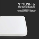 V-TAC LED Plafón cuadrado - IP44 - Blanco - 18W - 1800 Lumens - 3000K - 225MM-extra-4.webp