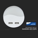 V-TAC LED Round Wall Light - USB Night Lights - Samsung - IP20 - Blanco - 0.4W - 10 Lumens - 3000K-extra-1.webp