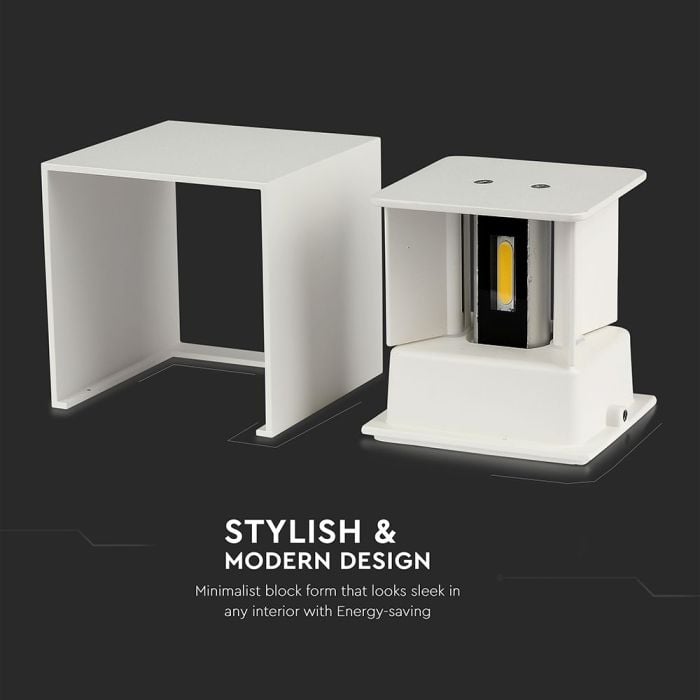 V-TAC LED Aplique Cuadrado - Bridgelux - IP65 Estanco - Blanco - 11W - 1360 Lumens - 3000K-extra-7.webp