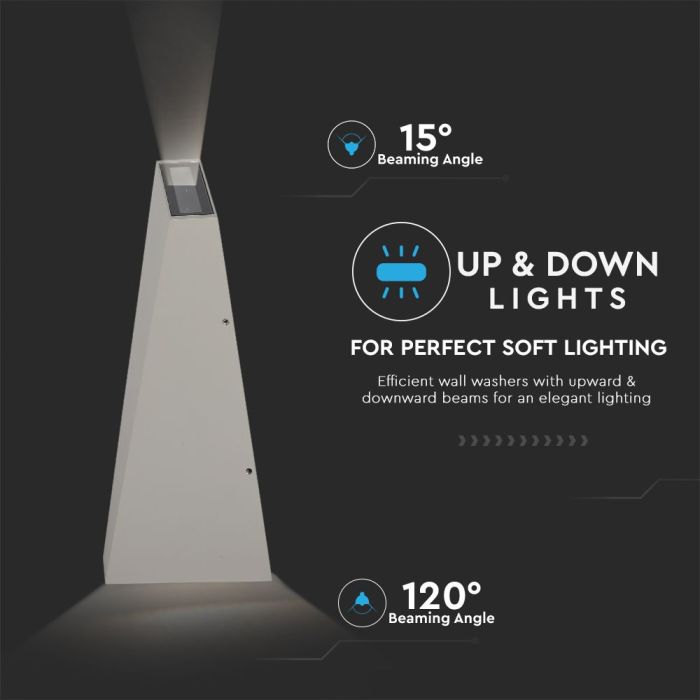 Aplique Triangular LED V-TAC - Impermeable IP65 - Gris - 4W - 450 Lumens - 3000K-extra-7.webp