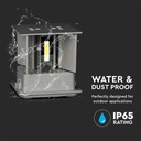 V-TAC LED Aplique Cuadrado - Bridgelux - IP65 Impermeable - Negro - 5W - 700 Lumens - 4000K-extra-7.webp