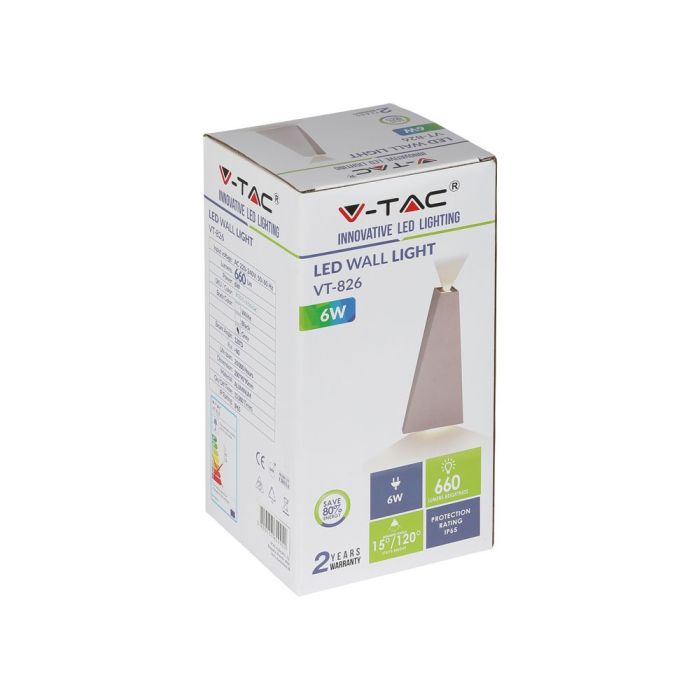 Aplique Triangular LED V-TAC - Impermeable IP65 - Gris - 6W - 660 Lumens - 4000K-extra-5.webp