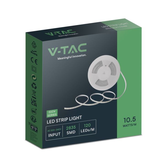 Tira de luz LED V-TAC - 220V - IP65 Impermeable - Código de color: Azul - Rollo de 10m-extra-9.webp