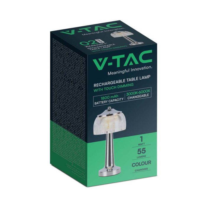 V-TAC Lámpara Recargable de Mesa - IP20 - Oro Francés - 1W - 55 Lumens - 3IN1-extra-7.webp